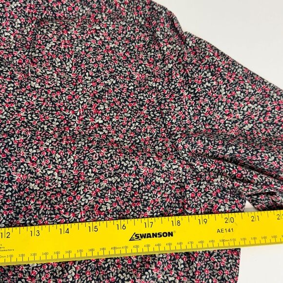 Liz Claiborne Lizsport Micro Floral Shirt Grosgrain Trim PM - Picture 7 of 9